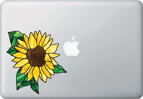 Sunflower Stained Glass Style Vinyl Decal for Car Window Bumper Truck Decor