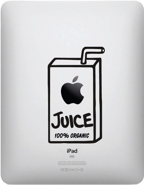 JUICE BOX Funny/Novelty Vinyl Sticker To Fit Apple Iphone or Ipad 