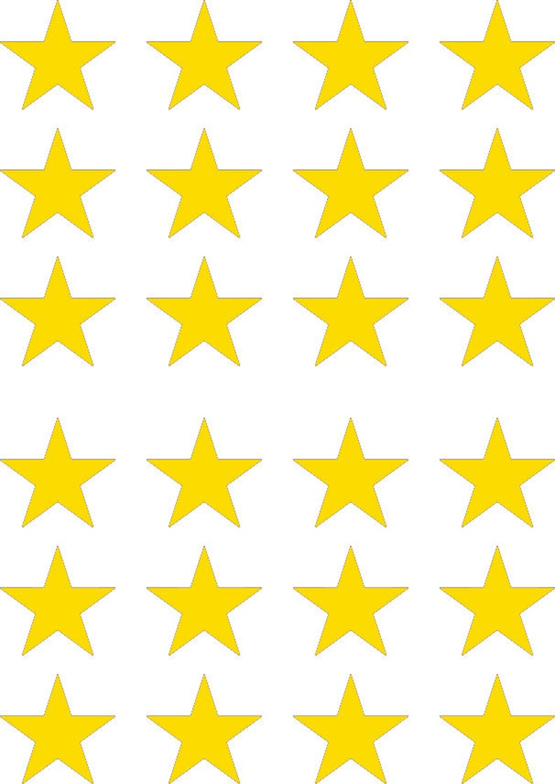 Звезды рисунок желтые