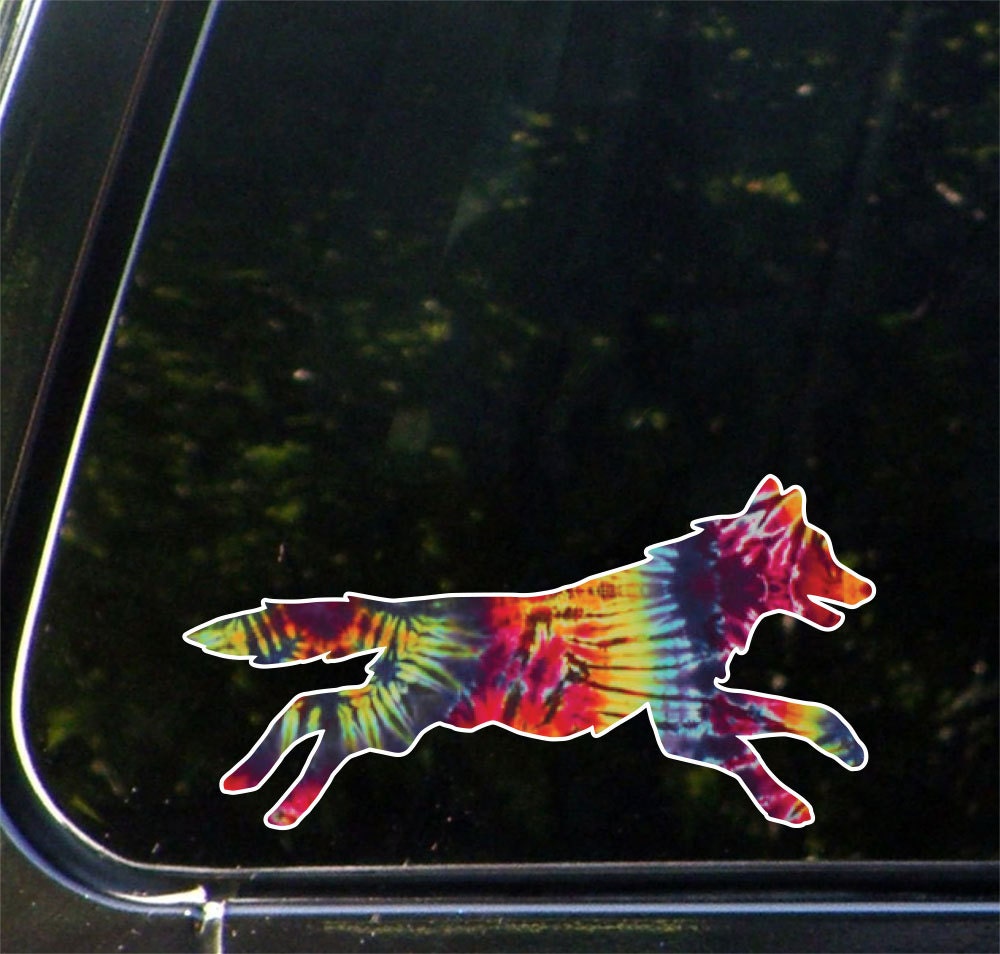 Car Vinyl Decal Rainbow Tie Dye Bear D1 CLR:CAR ©YYDC. 6"w x 3.5"h Car Vinyl Decal Rainbow Tie Dye Bear D1 CLR:CAR ©YYDC. 6"w x 3.5"h