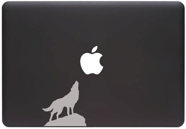 MB Wolf and Apple Moon Macbook Laptop Vinyl Decal Sticker Etsy