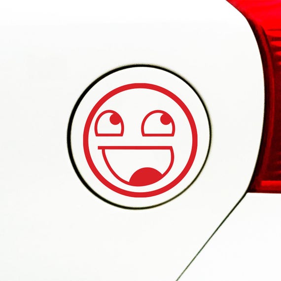 5.5" SMILE vinyl decal car window laptop sticker smiley happy face