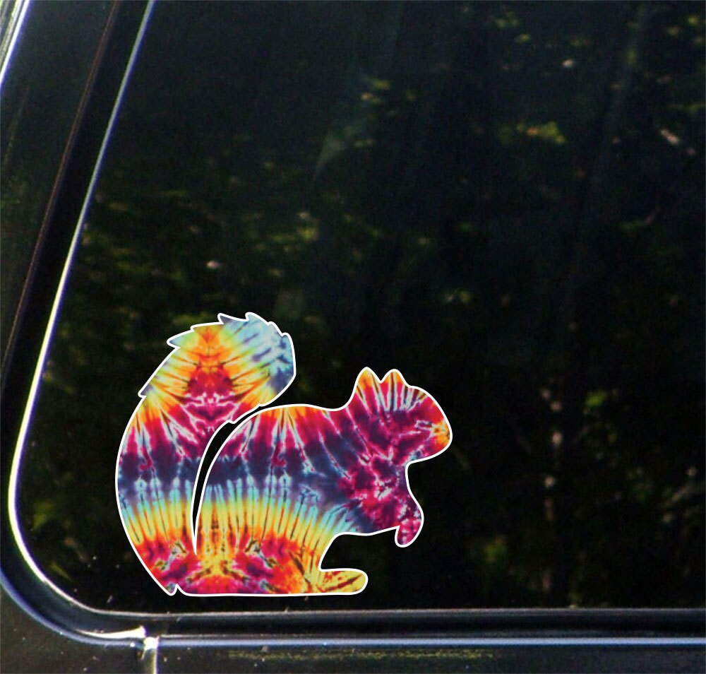Car Vinyl Decal Rainbow Tie Dye Bear D1 CLR:CAR ©YYDC. 6"w x 3.5"h Car Vinyl Decal Rainbow Tie Dye Bear D1 CLR:CAR ©YYDC. 6"w x 3.5"h