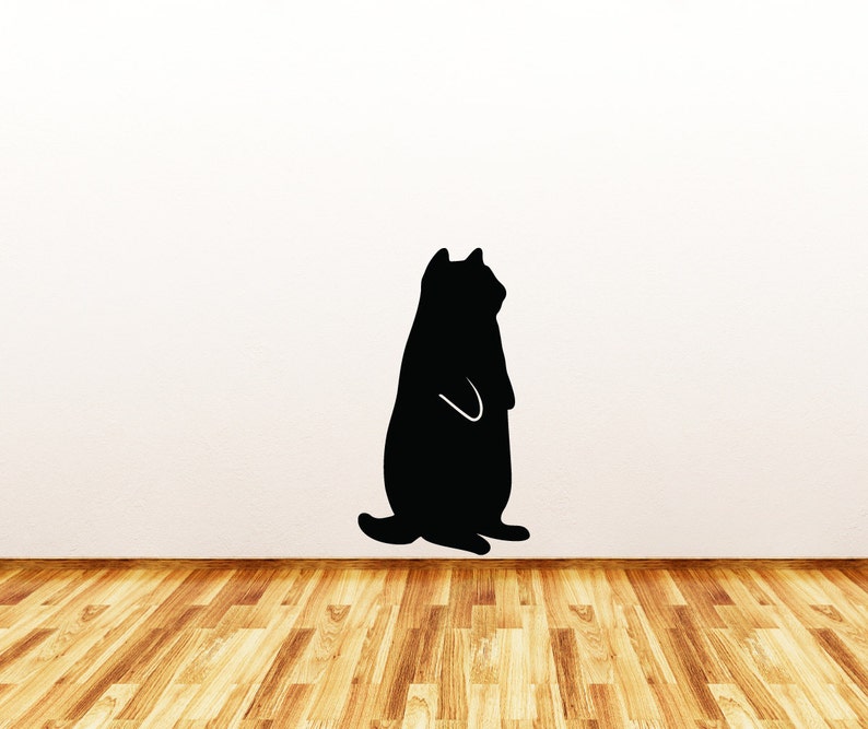 WALL Fat Cat Standing LARGE Wall Vinyl Decal Copyright Etsy