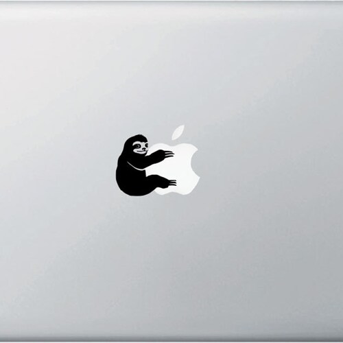 MB Sloth Hugging Cute Sloth Vinyl Macbook or Laptop Etsy