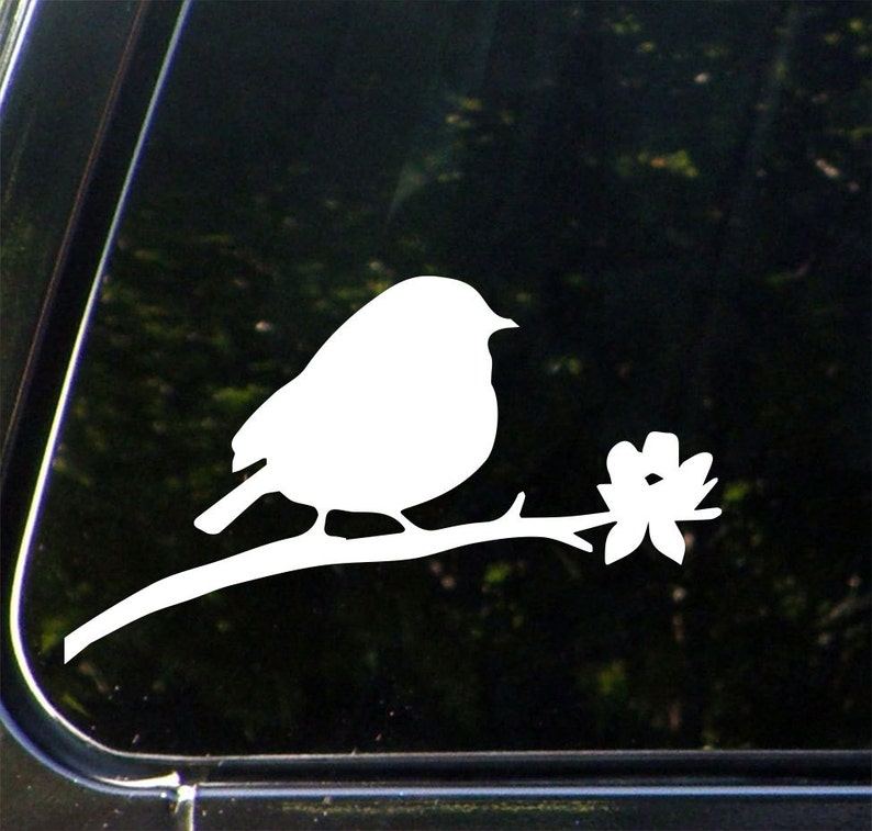 CAR Bird on Branch DESIGN 3 Vinyl Car Decal Sticker Etsy