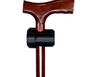 TrackMount XL Cane Tracker Holder for AirTag, Tile Sticker and Moto Tag | Fits 1 Inch Wooden & Heavy Duty Canes