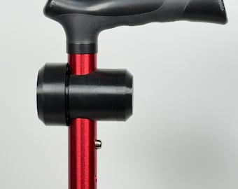 TrackMount Cane Tracker Holder for AirTag, Tile Sticker & Moto Tag - Fits 7/8 inch Walking Canes - 3D Printed Cane Accessory