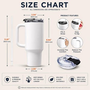 Gobelet isotherme Baby Yoda Stormtrooper Darth Vader, gobelet de film, joli gobelet à café - Gobelet avec anse, tasse à café à emporter 40 oz image 6