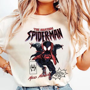 Comfort Colors The Amazing Black Suit Spiderman 2099 Comics T-shirt, Vintage Comic Black Suit Spider Man Fan Shirt, Amazing Spiderman Gift image 1