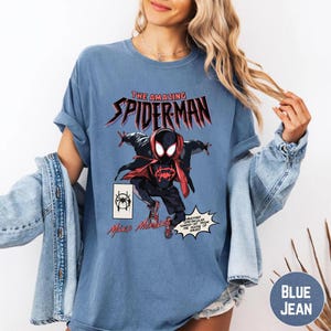 Comfort Colors The Amazing Black Suit Spiderman 2099 Comics T-shirt, Vintage Comic Black Suit Spider Man Fan Shirt, Amazing Spiderman Gift image 2
