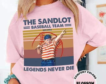 Comfort 1990s Sandlot Legends Never Die Shirt, Baseball T-Shirt, Baseball Squad Crew Shirts, Baseball Team Tee