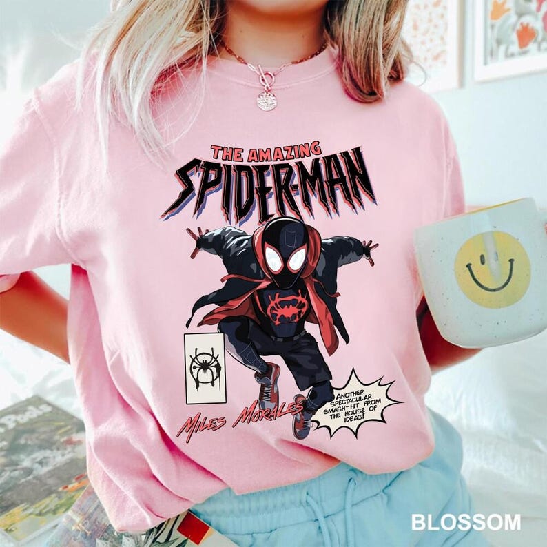 Comfort Colors The Amazing Black Suit Spiderman 2099 Comics T-shirt, Vintage Comic Black Suit Spider Man Fan Shirt, Amazing Spiderman Gift image 3