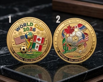 World Cup 2026 Coin, Soccer Collectible Coin, Football Challenge Coin, World Cup Memorabilia, 2026 Soccer Coin, Football Fan Gift