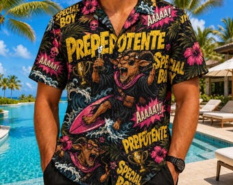 Camisa hawaiana de Carl el Explorador de Mazmorras, Divertida camisa hawaiana de Carl el Explorador de Mazmorras, Divertida camisa hawaiana con gráfico de dibujos animados, Camisa tropical con botones para vacaciones en la playa