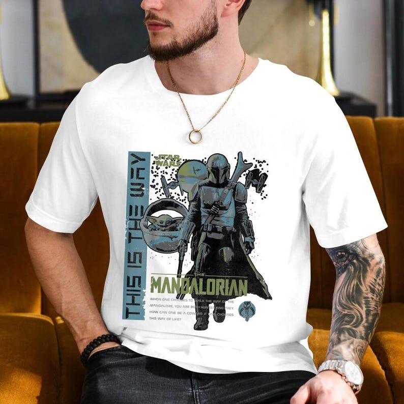 StarWars The Mandalorian This Is The Way Collage Shirt, Retro StarWars Shirt, StarWars Mandalorian T-shirt, StarWars This Is The Way Tee immagine 1