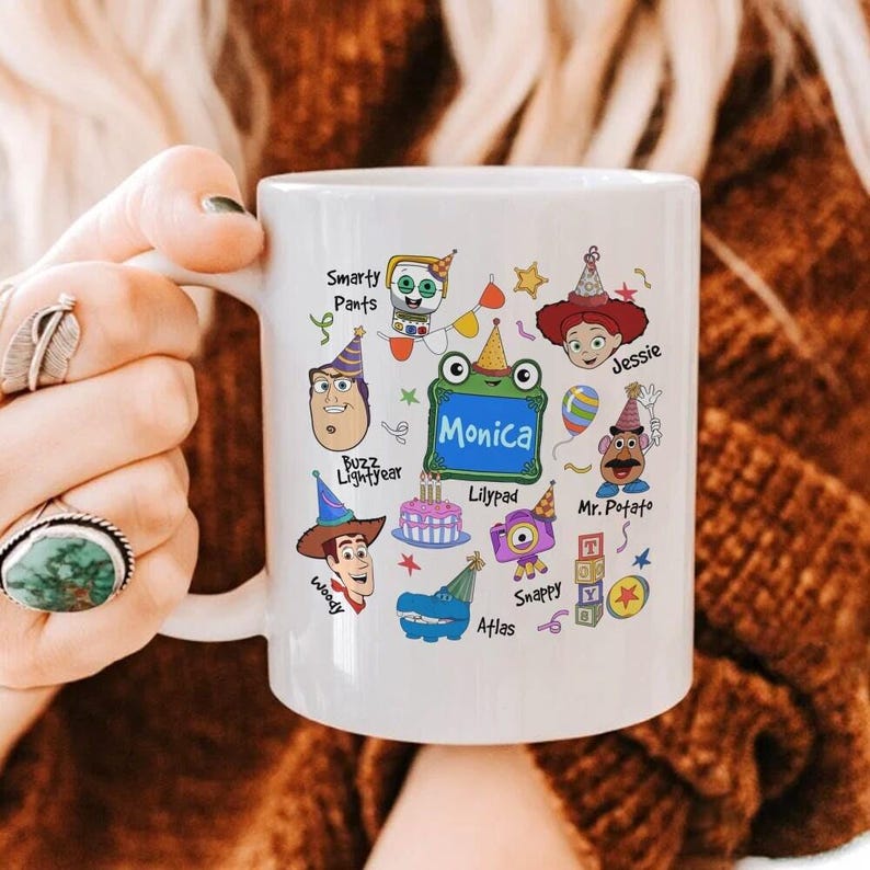 Toy Story 5 Mug Blackm Disneyland Gift for Her, Birthday Gift, Disneytrip Pixar Mug image 2