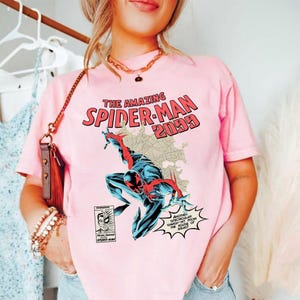 Comfort Colors Vintage 90s The Amazing Spider-Man 2099 Shirt, Retro Comics The Amazing Spiderman Shirt, Comics Spiderman Shirt for Fans image 4