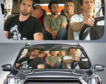 Parasol para coche "Siempre hace sol en Filadelfia", de Frank Reynolds, Dennis Reynolds y Danny DeVito. Parasol para coche, parabrisas, accesorios para coche.