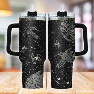 Star Mug 40Oz Tumbler, Mug, Mandalorian Drinkware, Baby Yoda Cup, Jedi Gift, Fan Gift, Darth Vader - Tumbler With Handle bild 1
