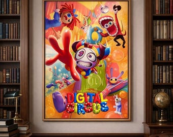 L'incroyable affiche de cirque numérique esthétique Art mural décoration affiches dessin animé impression peinture salon chambre décor cadeau