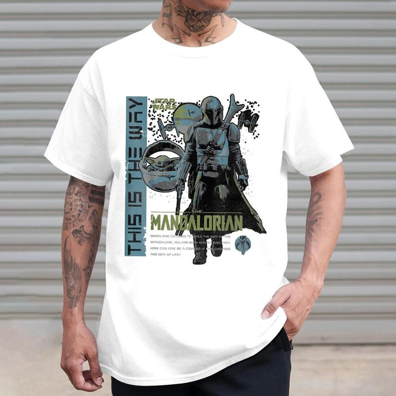 StarWars The Mandalorian This Is The Way Collage Shirt, Retro StarWars Shirt, StarWars Mandalorian T-shirt, StarWars This Is The Way Tee immagine 2