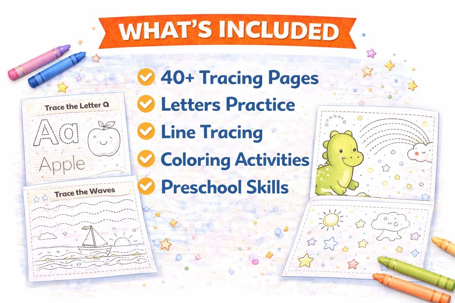 Preschool Tracing and Coloring Book | Alphabet A-Z Workbook (PDF ...