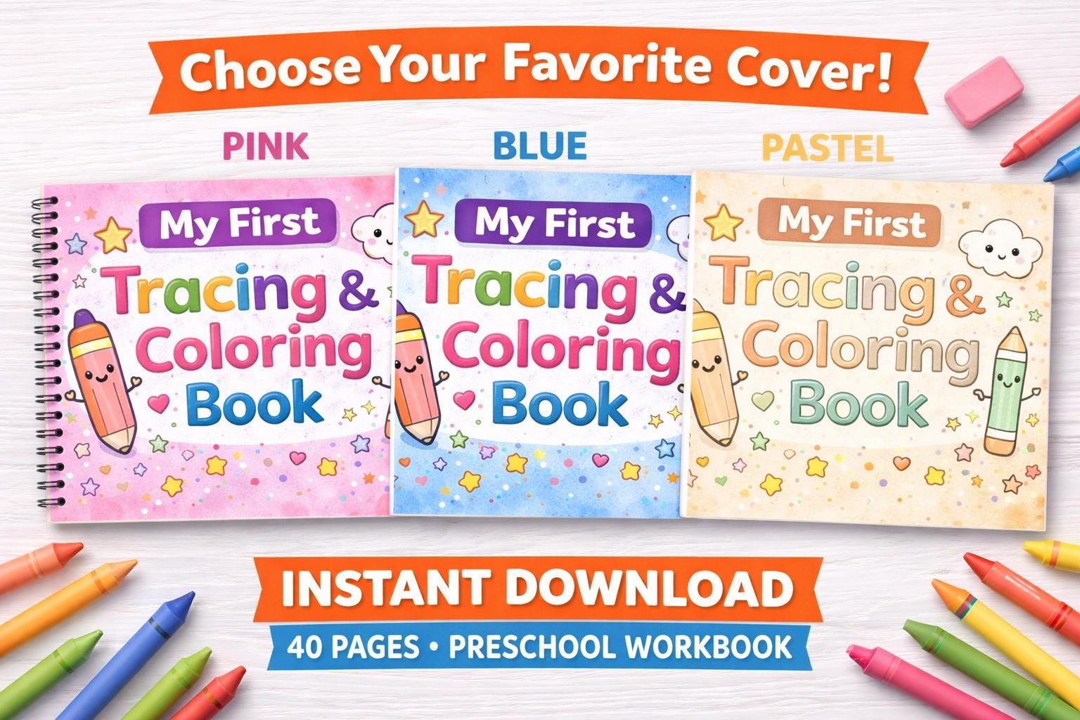Preschool Tracing and Coloring Book | Alphabet A-Z Workbook (PDF ...