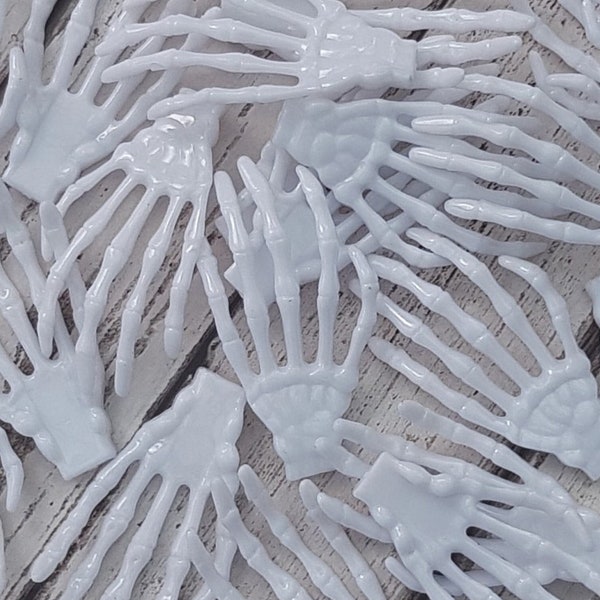 Skeletal Hands White 3D 72 x 36 mm Gothic Steampunk