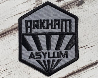 Arkham Asylum Embroidered Patch Applique Very Gothic Emo Punk