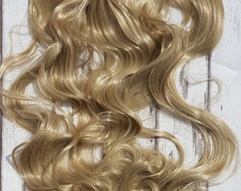 Dark Blonde Curled Clip in Hair Extension 21 Inch Ready to Ship