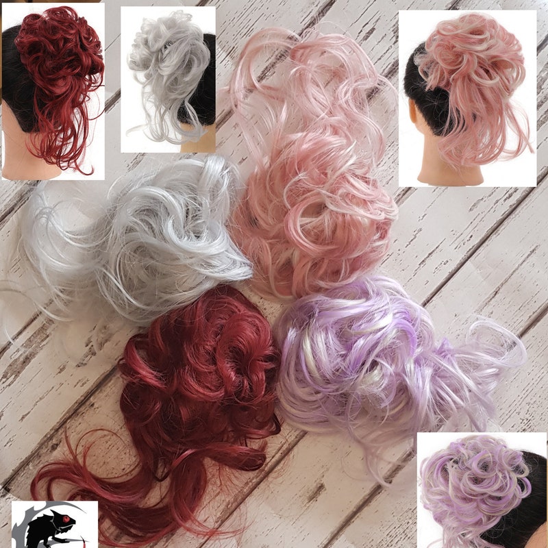 thumbnail image 2 of Scrunchie Lot – Bow, Bunny Ear & Messy Bun Hair Ties (Women’s, Fabric, UK Seller) 2 of 6