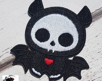 Cute Baby Bat Embroidered Patch Applique Very Gothic Emo Punk