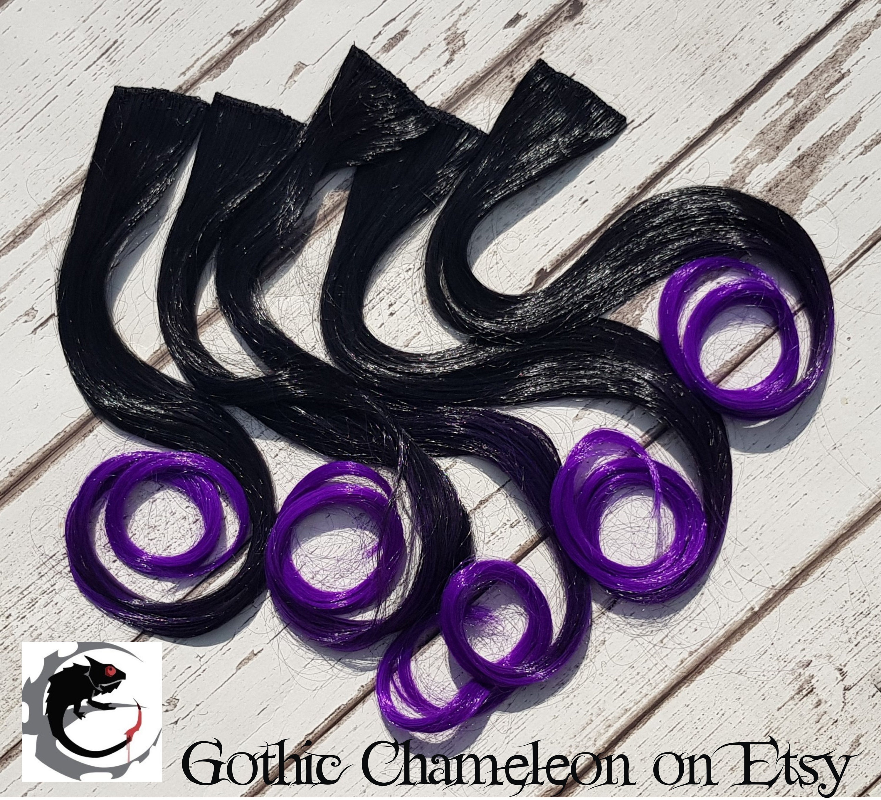 Black to Purple ombré human hair extensions! 5 Star Seller, Muted Purple Grey, Ombre Hair Extensions  main image 2