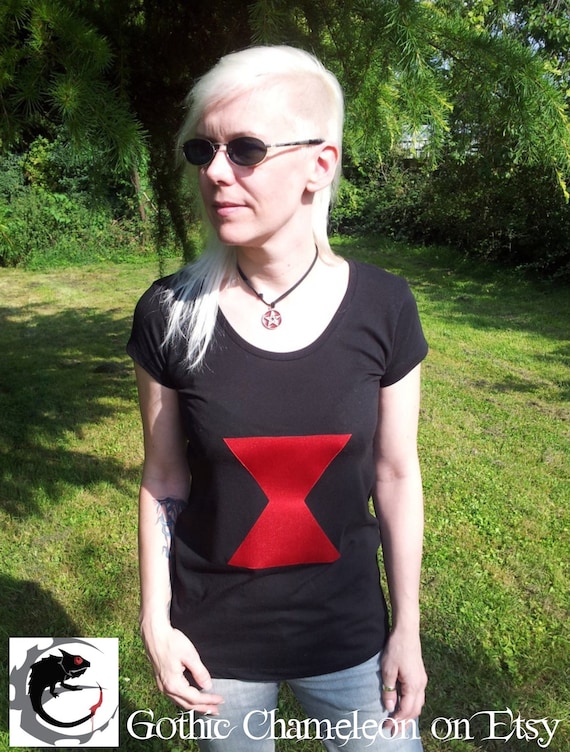 Black Widow Spider Short Sleeve Customised T Shirt Gothic Punk Alternative