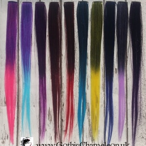 Clip in 18 Inch Ombre Hair Extension 10 Colors Heat Resistant Ready to Ship