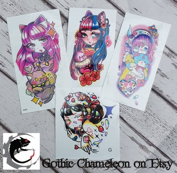 Temporary Tattoo Sheets Japanese Demon Mermaid Manga Anime - Etsy Norway Temporary Tattoo Sheets Japanese Demon Mermaid Manga Anime - Etsy Norway
