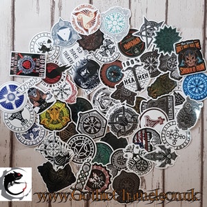 Mix Lucky Dip Stickers Viking Runic Raven Crow Style
