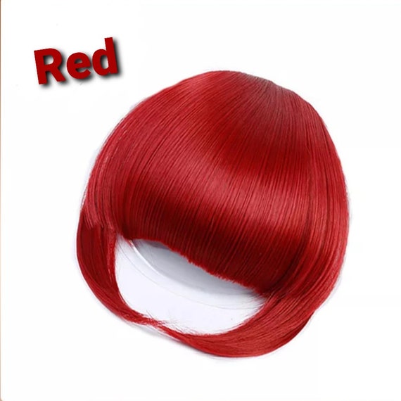 Clip in cheap fringe red