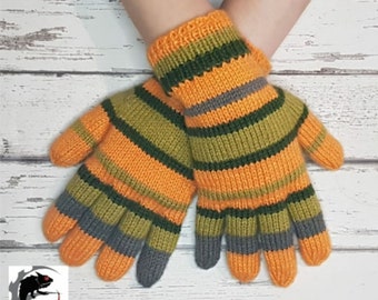 Coraline Gloves Hand Knitted Made To Order Unisex Adult & Child Sizes