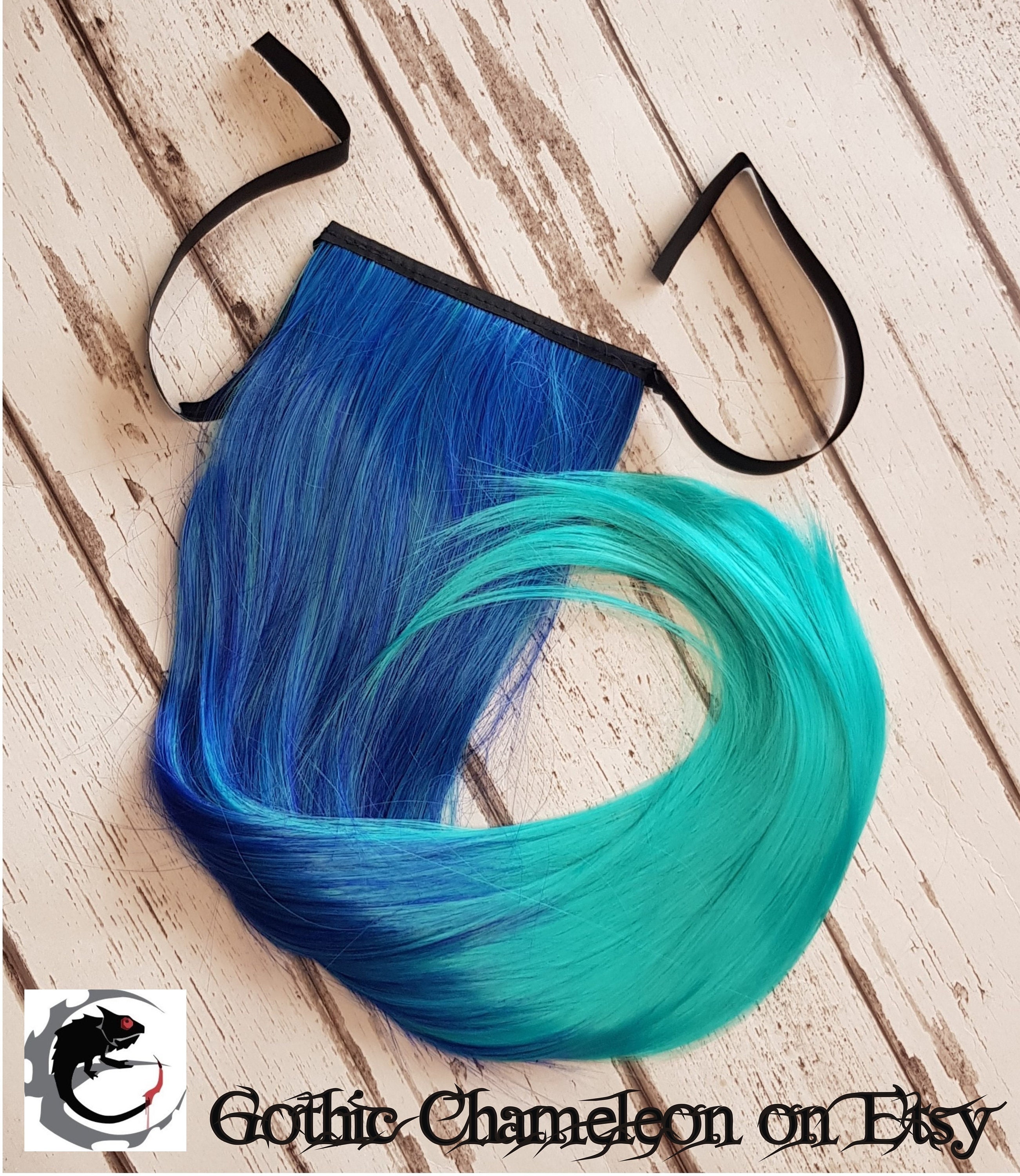 Blue Hair Extensions - Etsy UK Blue Hair Extensions - Etsy UK