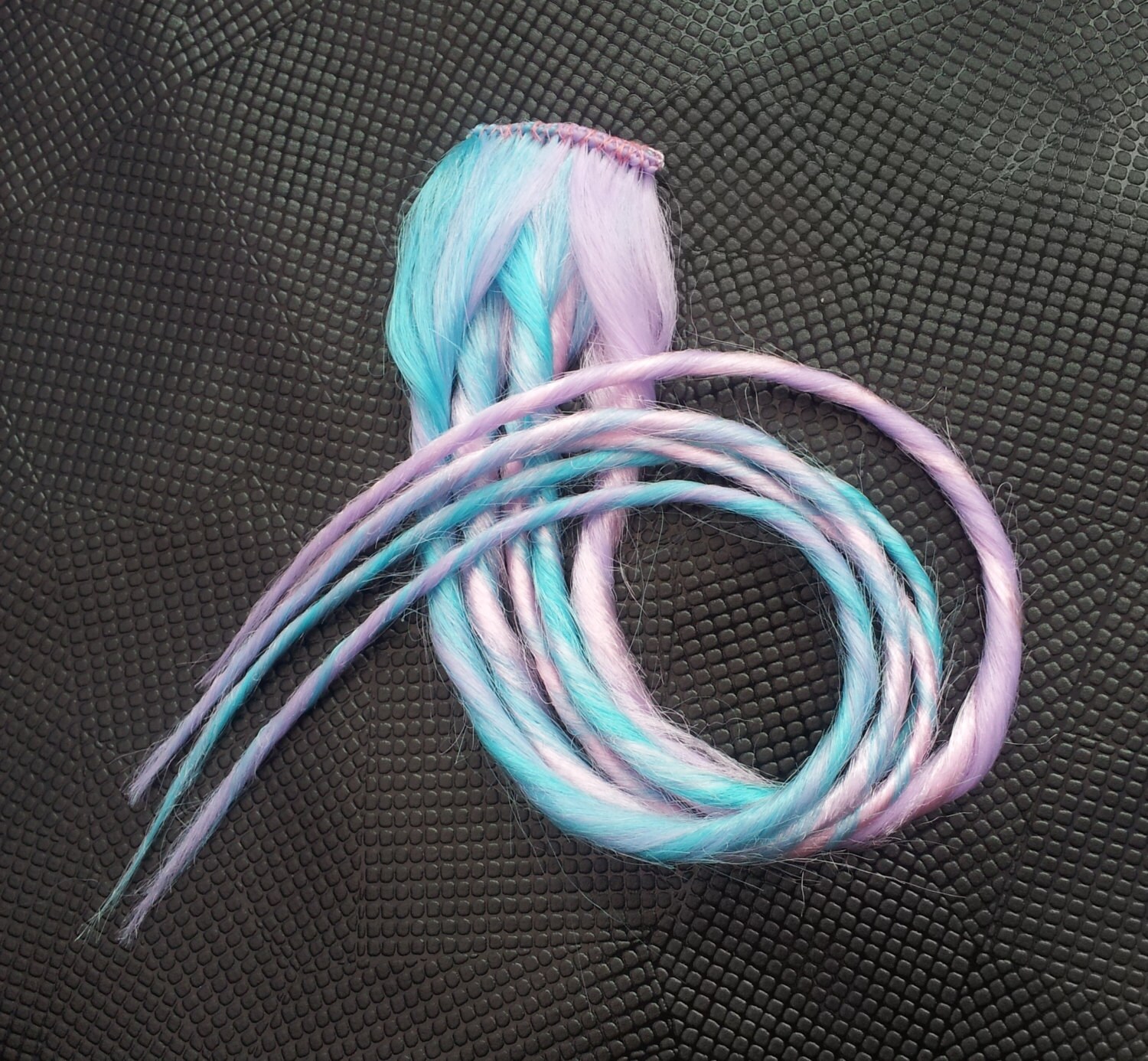 Pastel Rainbow Clip in Dread Hair Extension Hand Wefted up to Etsy