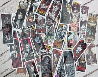 Mix Lucky Dip Stickers Bands Films Gothic Horror Style