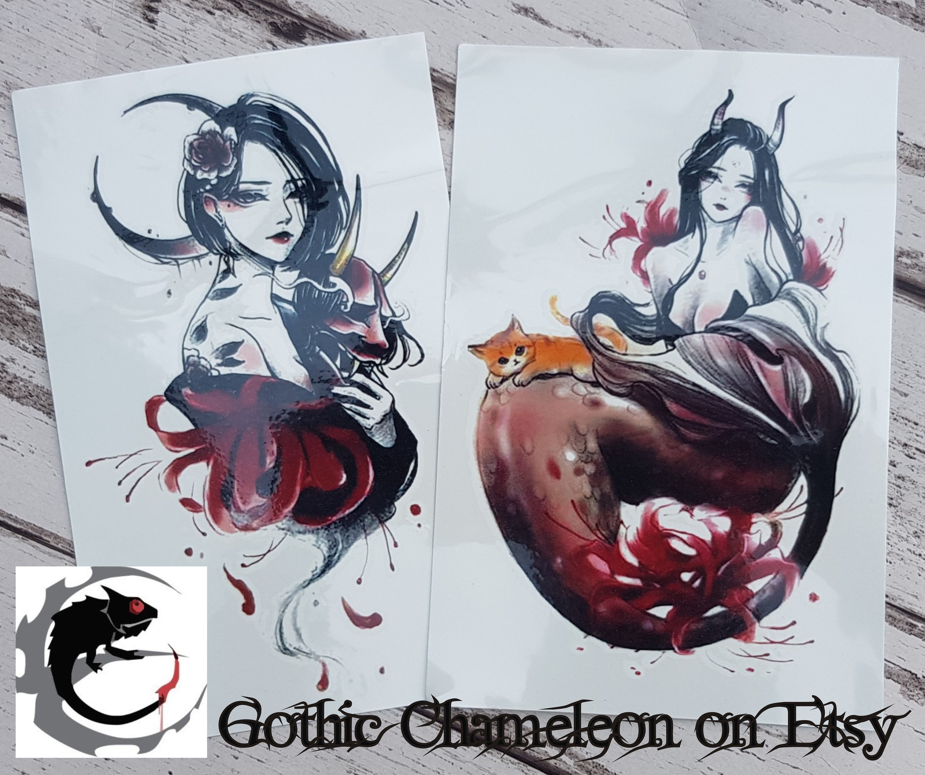 Temporary Tattoo Sheets Japanese Demon Mermaid Manga Anime - Etsy New Zealand Temporary Tattoo Sheets Japanese Demon Mermaid Manga Anime - Etsy New Zealand