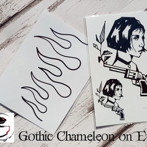 Temporary Tattoo Sheets Flames Leon The Professional Film Movie