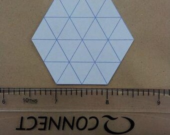 100 mallar för hexagon-lapptäckepapper i tum