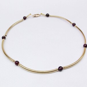 14k Gold Garnet Anklet Red Anklet Red Garnet Ankle Bracelet 14k Gold Filled Anklet January Birthstone Anklet Gift For Her BuyAny3+Get1 Free