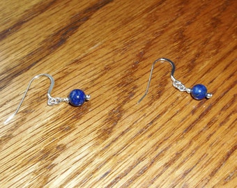 Dainty Blue Lapis Earrings Tiny Earrings Blue Lapis Lazuli Earrings Dainty Earrings Dangle Earrings Sterling Silver Earrings BuyAny3+1 Free