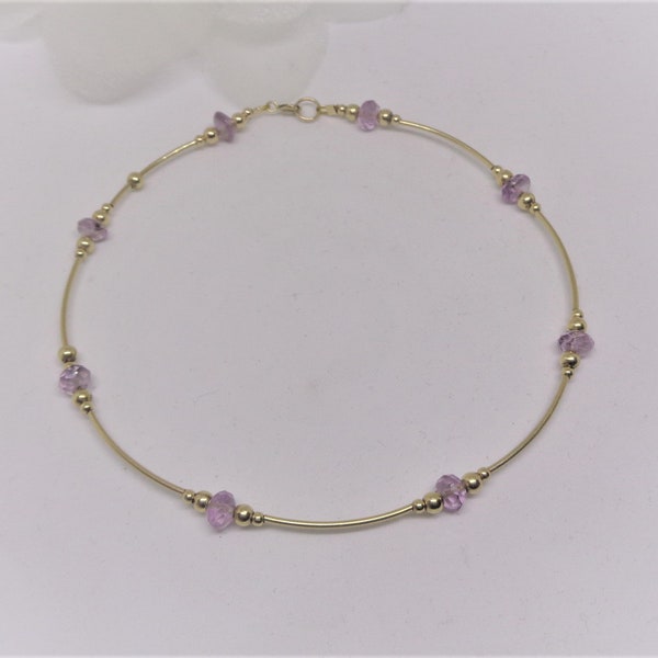 14k Gold Amethyst Etsy