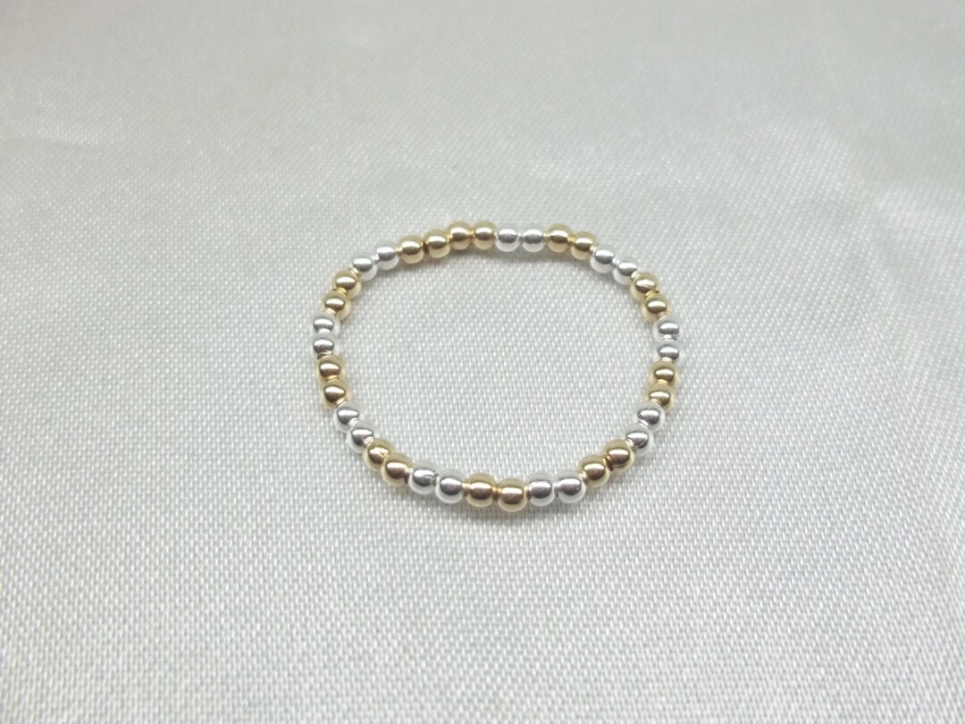 14k Solid Gold Bead Toe Ring Sterling Silver Bead Toe Ring Etsy